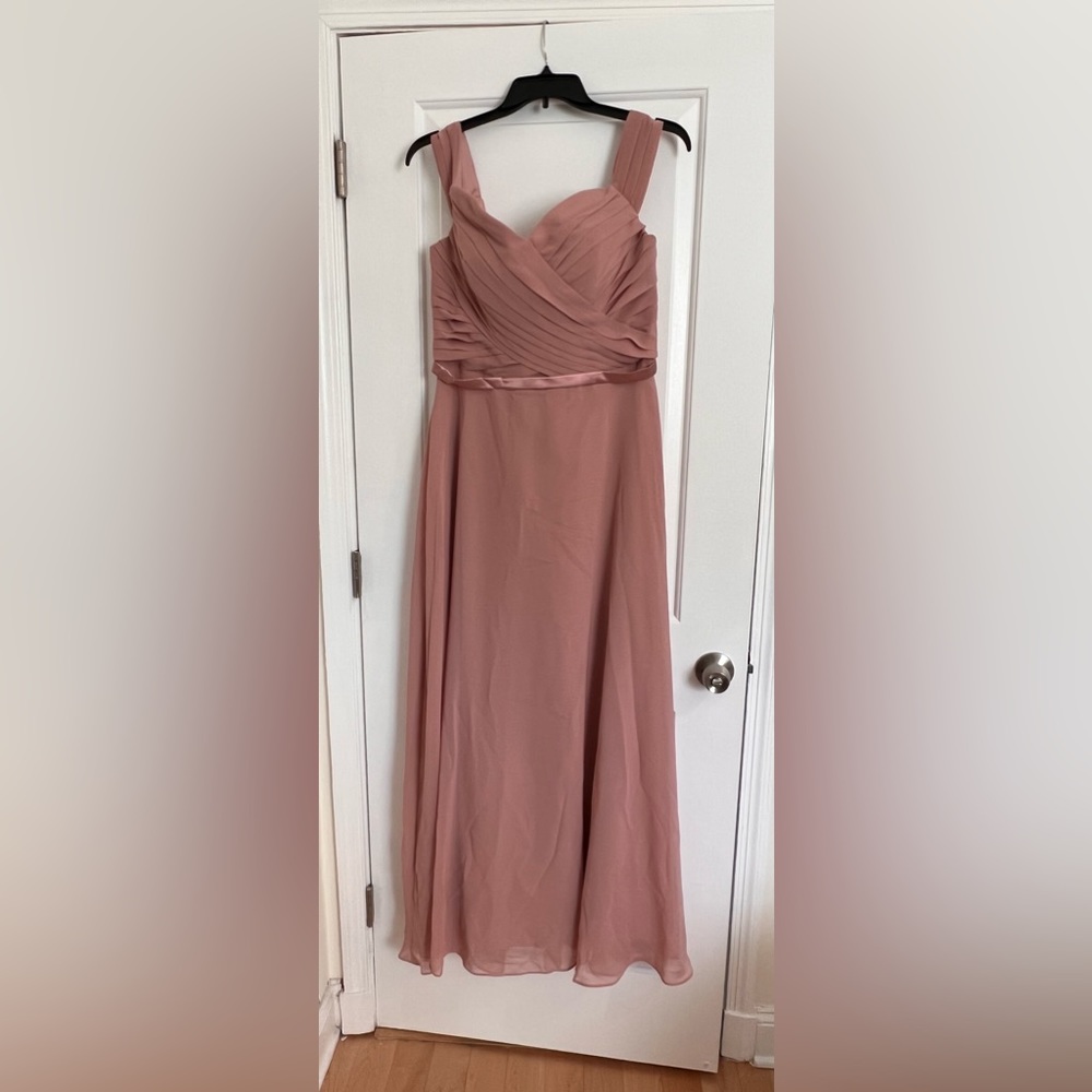 Wedding Bridesmaid Dusty Pink Long Dress With Corset. 🌸